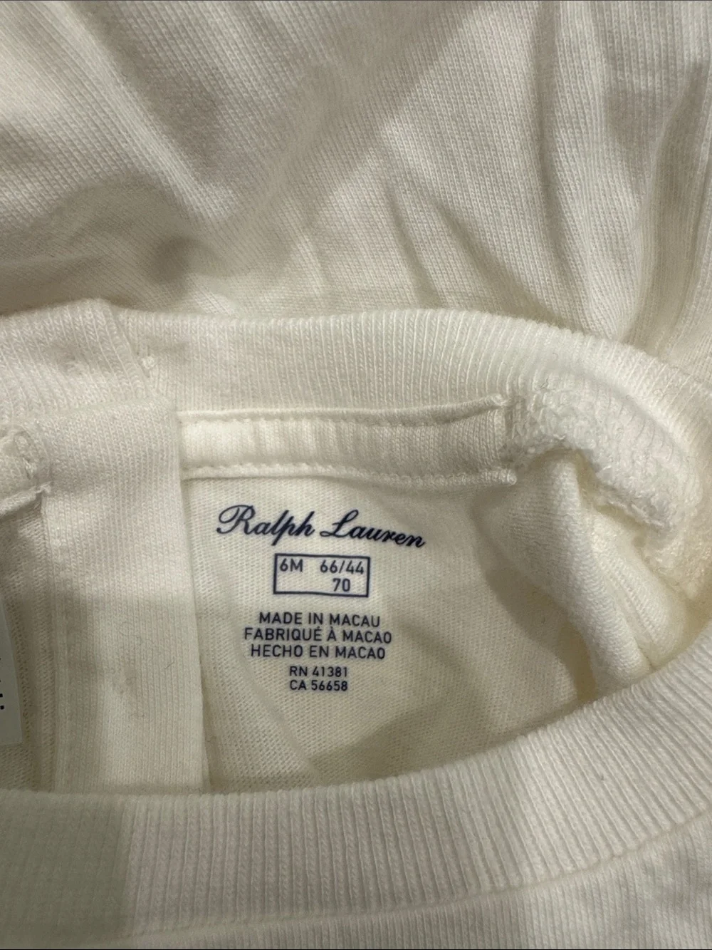 Ralph Lauren White Polo Bear Tee with Navy Leggings